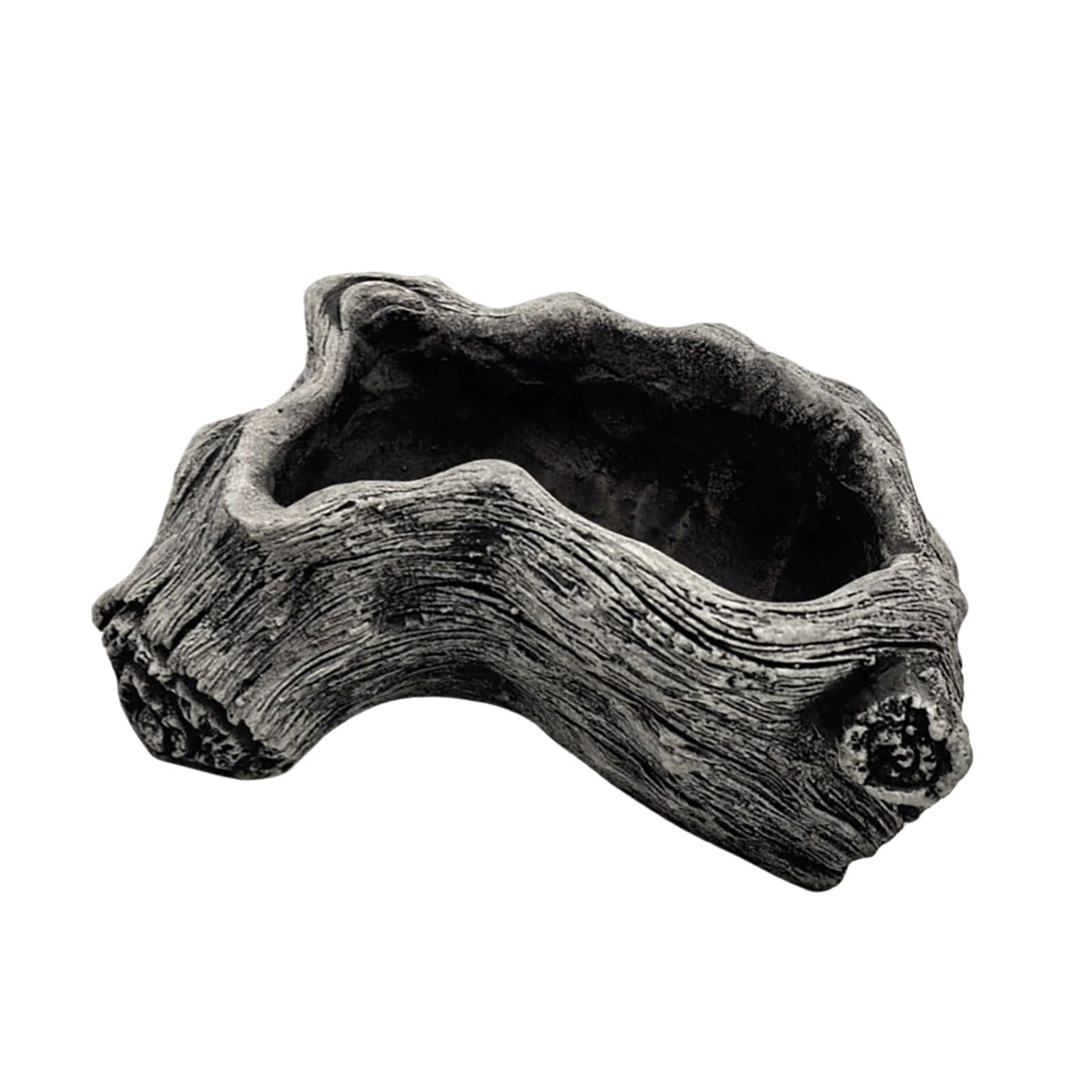 Xjdzineq Cement Planter with Imitation Tree Root Texture for Succulents Bonsais Garden Display Decorating Indoor Outdoor Cement Frosts Resistant Planter