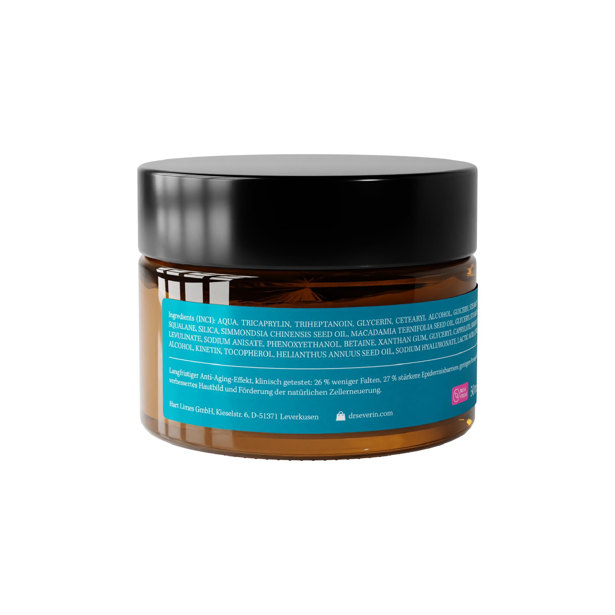 Dr. Severin Anti-Aging Lifting 3-in-1 Night Cream 50 ml I Gesichtscreme mit Hyaluronsäure, Squalane, Vitamin E, Macadamia Öl I Straffende Nachtcreme I Auch für Augenpartie, Hals und Dekolleté