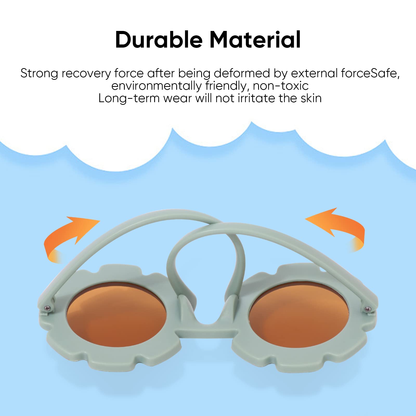 DRESHOW Kids Gafas de Sol Redondas para Niñas Niños