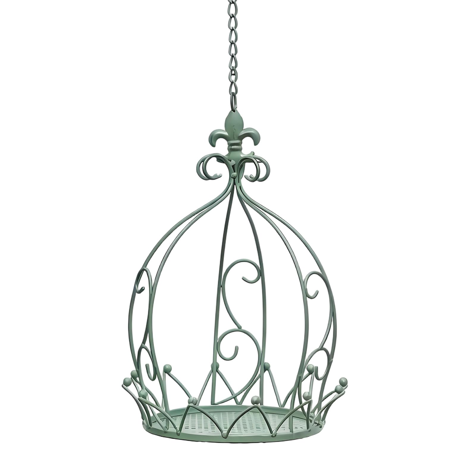 ZBIianxer Decorative Iron Plant Holder Hanging Planter Hanging Baskets for Plant Outdoor Garden Deck Porch Decoration Flower Container Holder