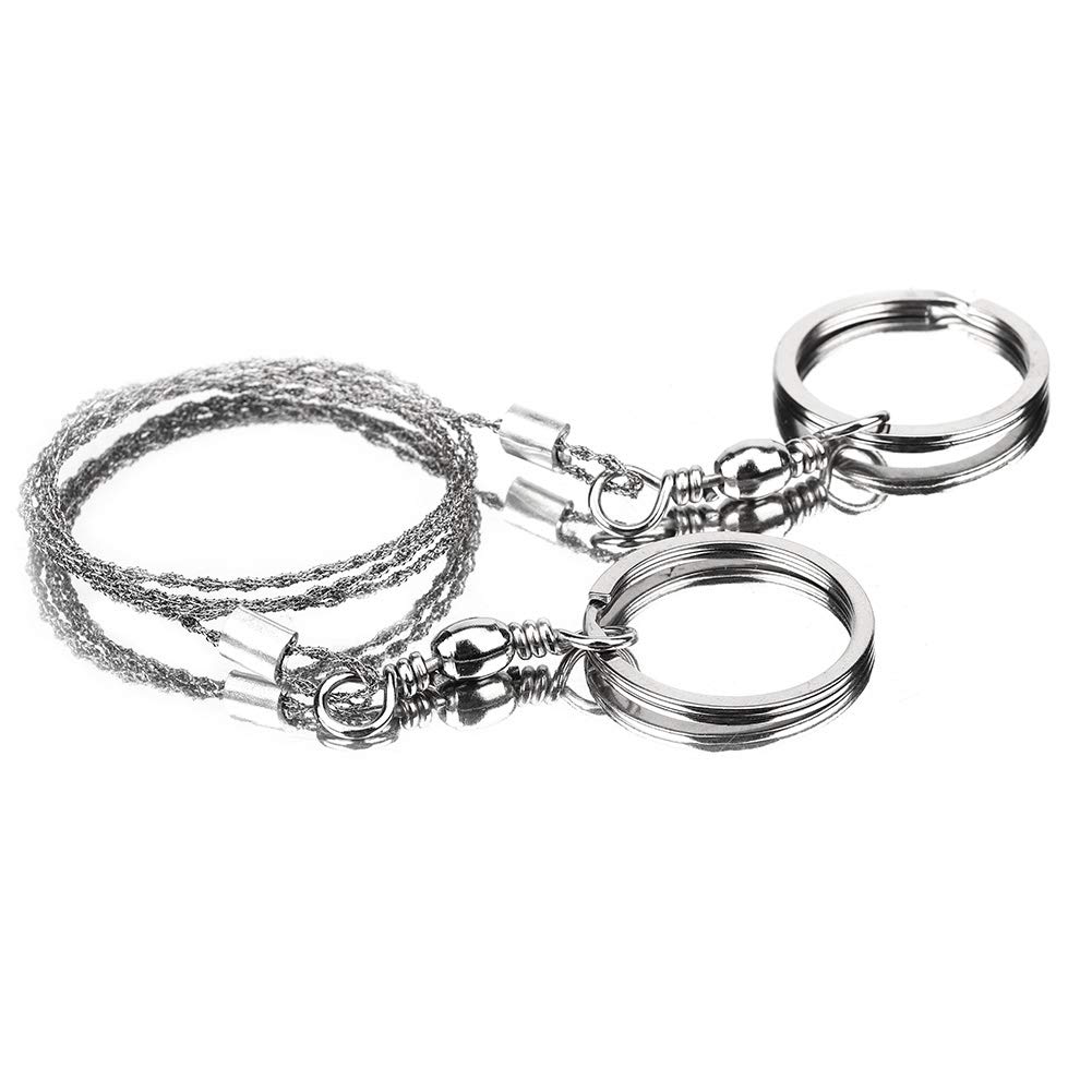 Survival Wire Saw, Stainless Steel Portable Wire Saw For Wood Camping Saw Portable Angle Saw Outdoor Tool for Cutting Wood