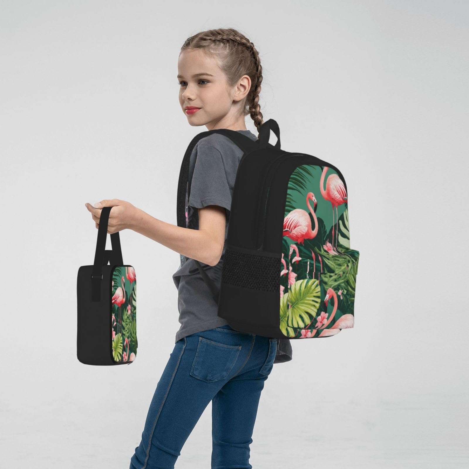 Zaino, borsa portapranzo, astuccio, set da 3 pezzi, per lavoro e