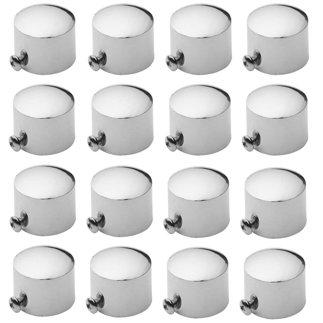 Stainless Steel 304 grade Metal Round Curtain Rod End Cap Finilas for Door and Window 1 Inch Curtain Rod bracket Accessories (16 pcs.)-image-6