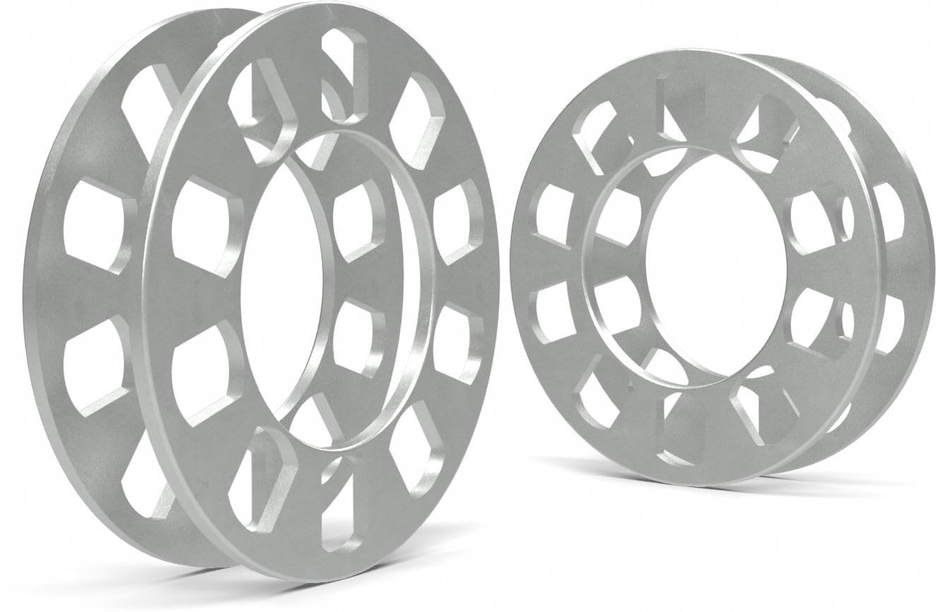 Wheel Accessories Parts 4 Pcs Die Cast Wheel Spacers 5mm 3/16" Thick Fits Bolt Patterns 5x100mm 5x105mm 5x108mm 5x4.25 5x110mm 5x112mm 5x114.30mm