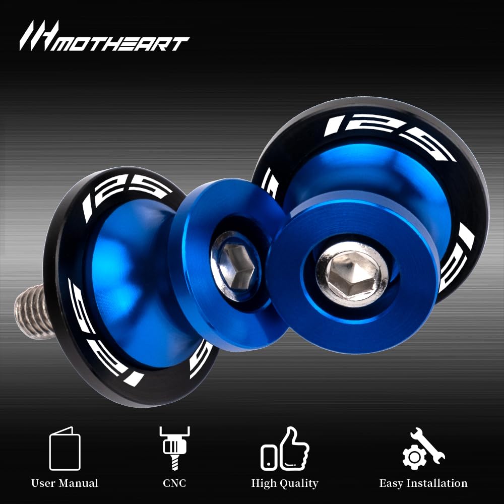 M6 Bobinas de balance para motocicletas para MT-125 2014-2021 NMAX 125 2015-2024 XMAX 125 2006-2018 Deslizador CNC de aluminio para protección y fácil mantenimiento Accesorio (Azul)