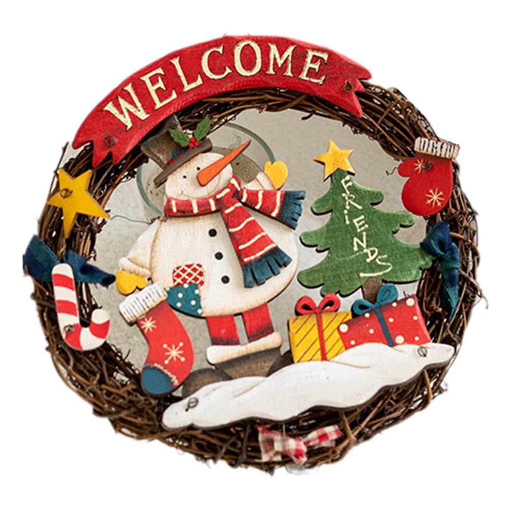CTRLZS Props Wreath Holiday Decorations Welcome Doorplate Door Hanging Wall Hanging B
