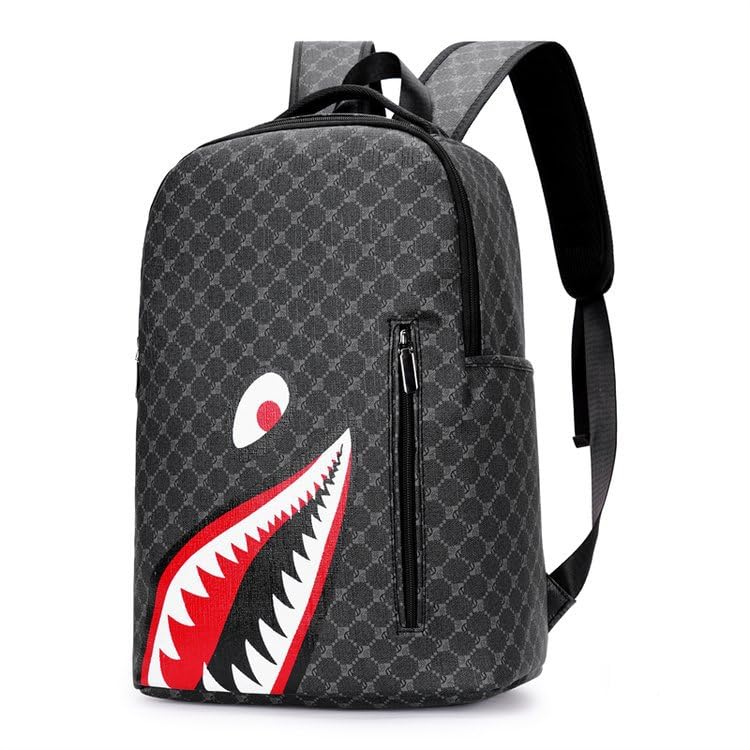 Syzplnwy Borsa da viaggio esterna per campeggio da uomo di grande capacità per il tempo libero Shark Zaino Business