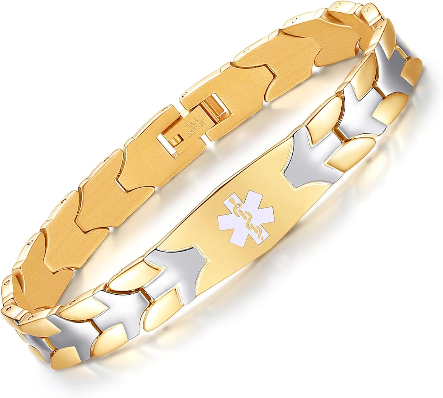 Fashion Flying Fish Stainless Steel Medical Alert id Bracelets with Free Engraving