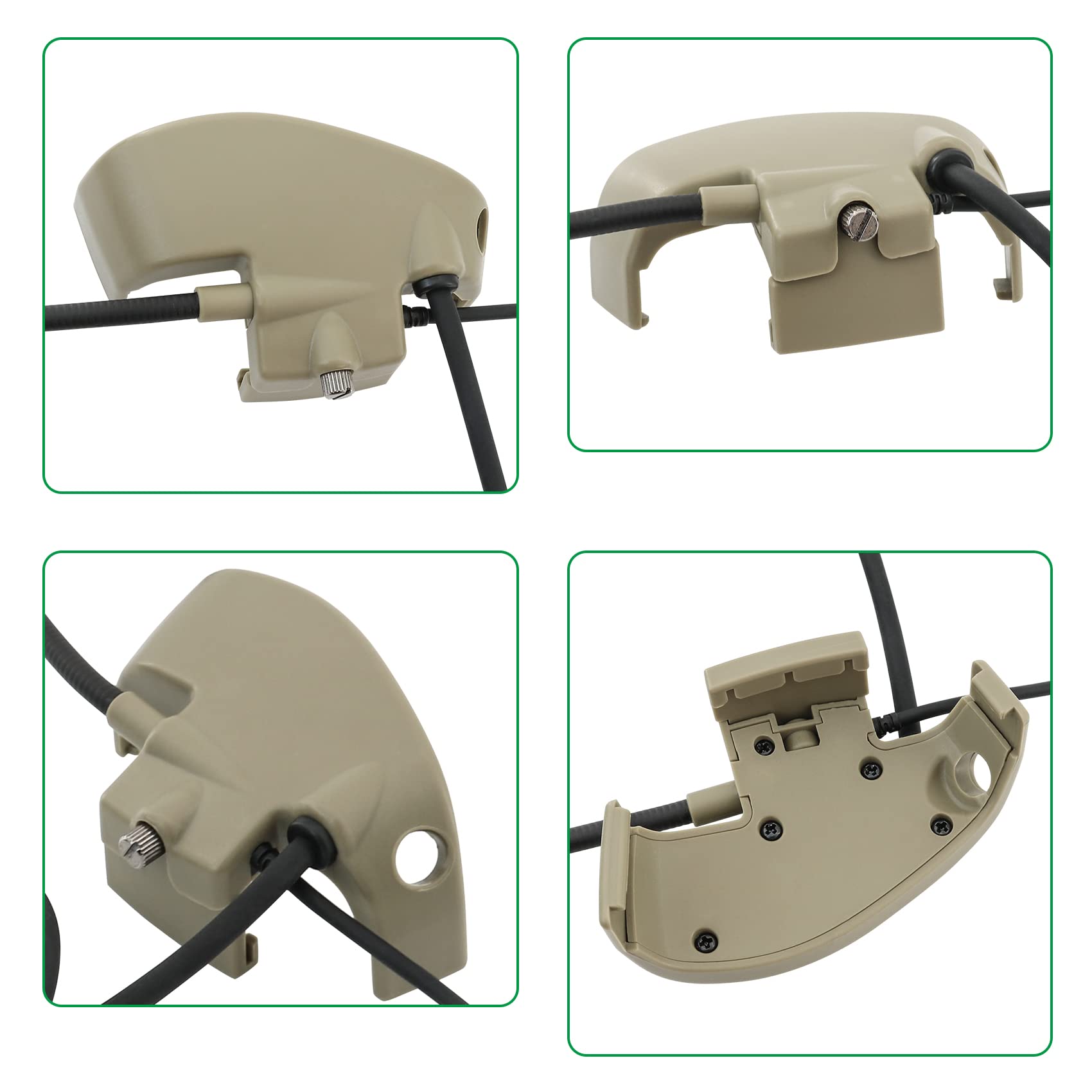 Microfono e PTT per cuffie Howard Leight Impact Sport con cancellazione del rumore Airsoft (Tan)
