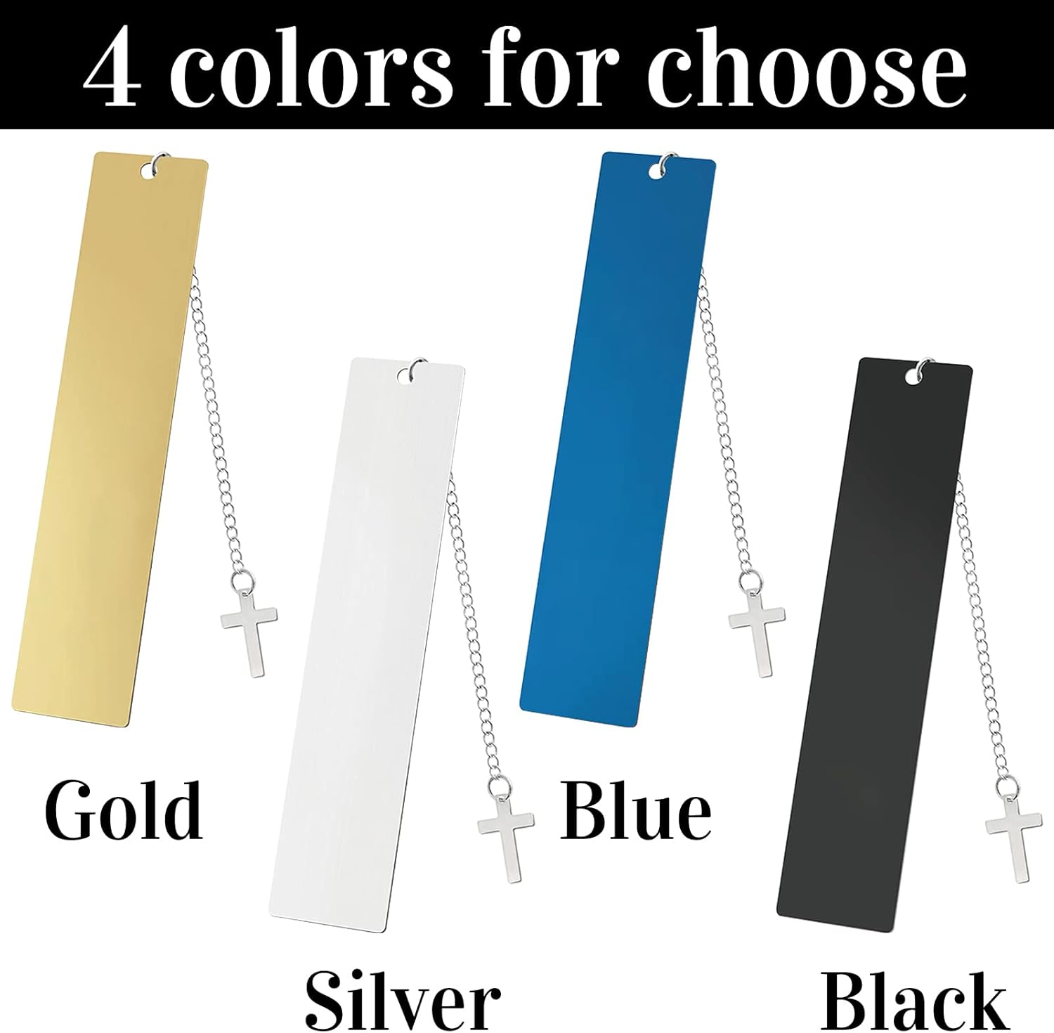 Personalized Bookmarks- Metal Custom Bookmarks Engraved Photo Text- Stainless Steel Customized Bookmark for Men Women Kids,Teachers,Students,Book Lovers Gifts for Valentine's Day,Birthday - Image 2