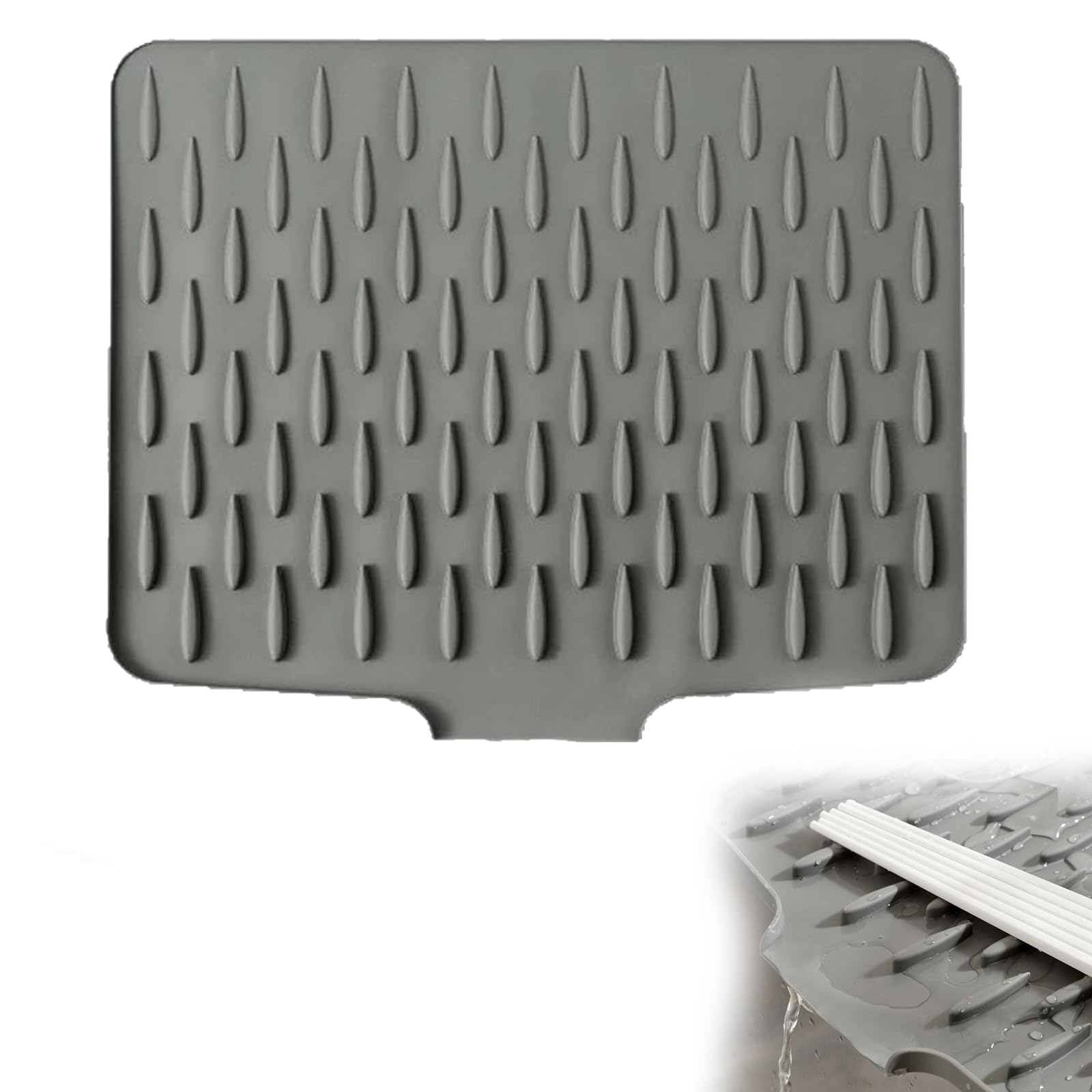 Silicone Dish Drying Mat, No-Spill Silicone Worktop Saver โ Heat-Resistant & Non-Slip Mat for Drip-Free Drying, Folding Draining Board Mat for Kitchen Counter, Sink, Table, Refrigerator (1PC, /) โ image 1