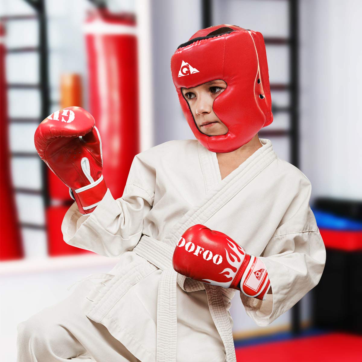 Box-Kopfbedeckung für Kinder und Erwachsene, PU-Leder, MMA Helm für Traning, Kickboxen, MMA Muay Thai, Sparring, Kampfsport, Karate, Taekwondo