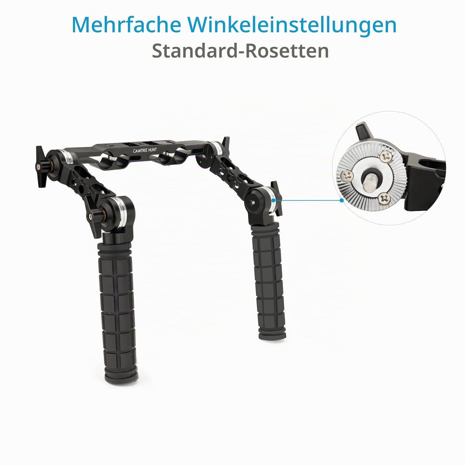 CAMTREE Hunt Universal-Rosettengriff-Set (19 mm/15 mm) für DSLR- und Videokamera-Schulterhalterungen. (CH-1915-RH)