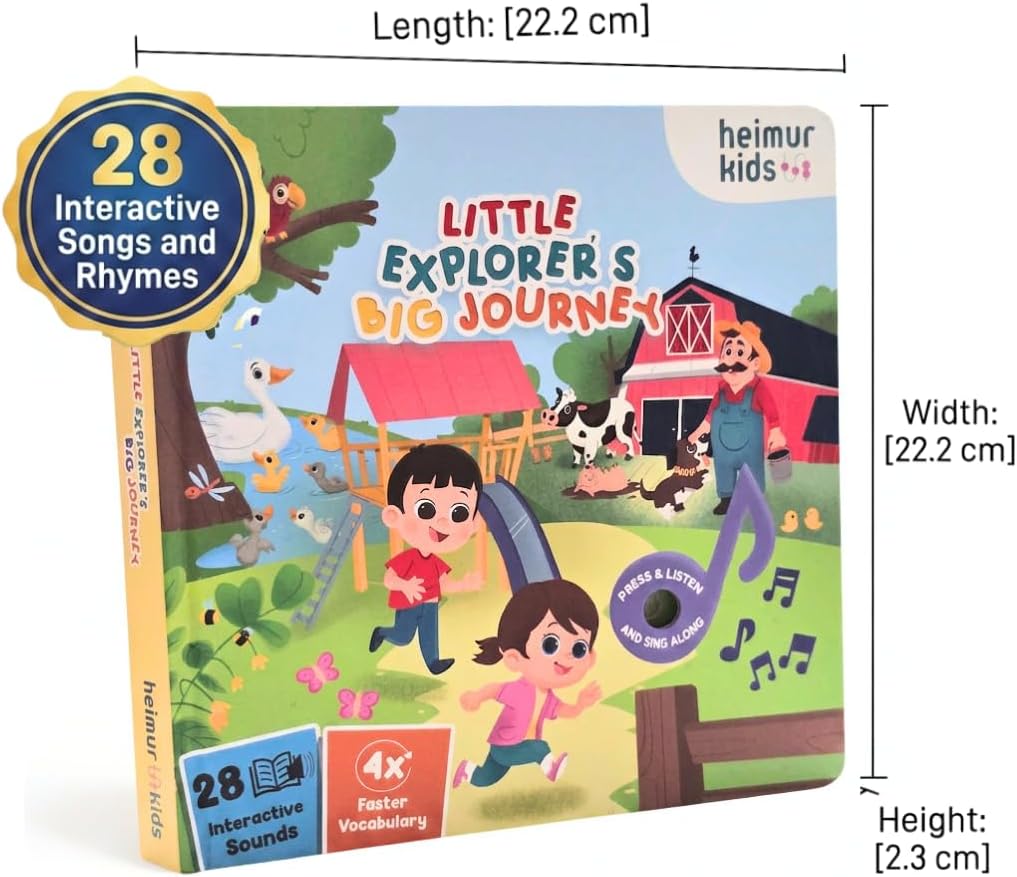 Heimurkids Musical Book Toddlers Years Old