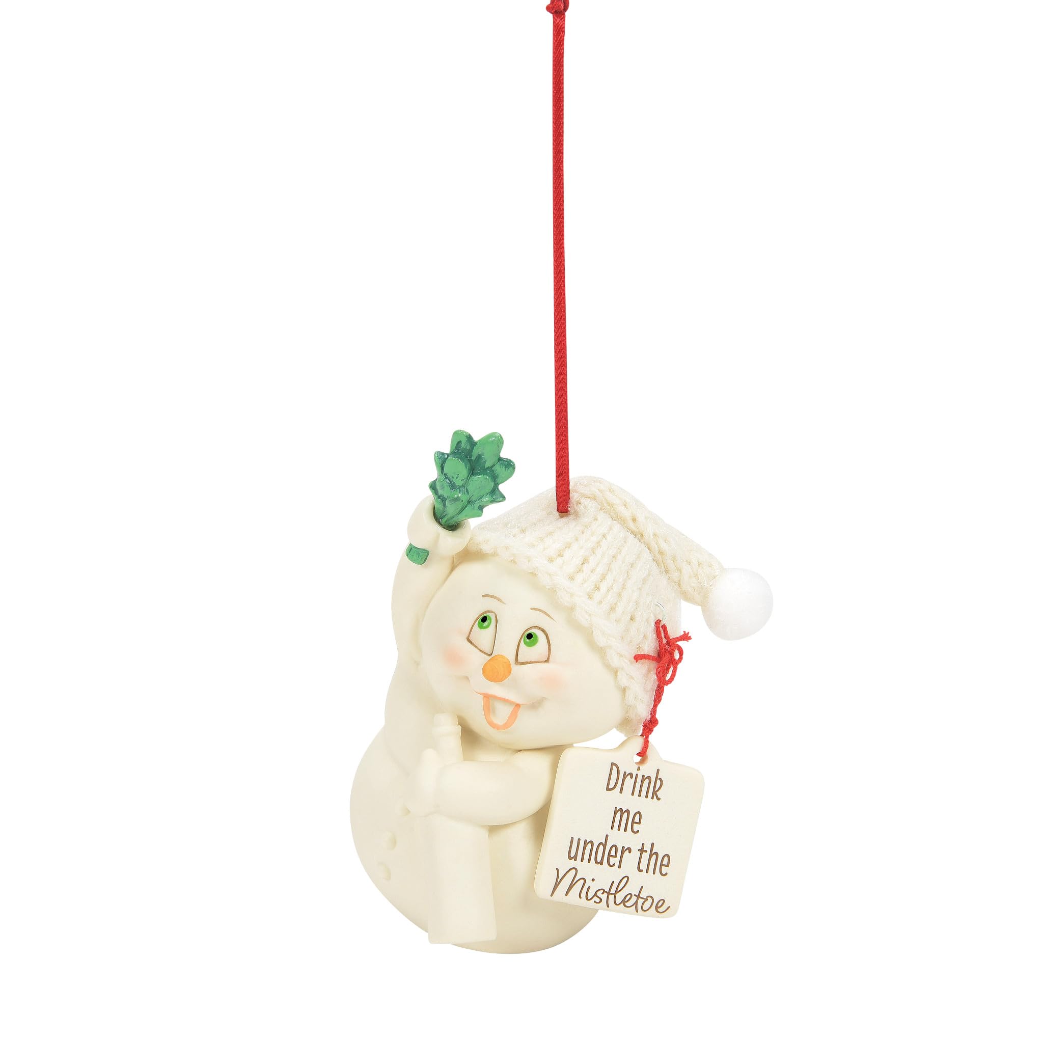 Department 56Snowpinions Drink Me Under The Mistletoe Hanging Ornament, 3.74 Inch, Multicolor