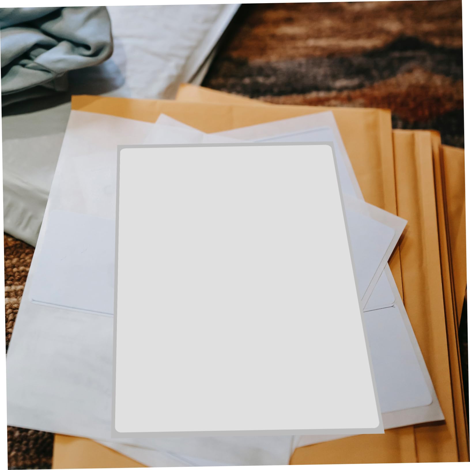 Lurrose Etichette di Spedizione in Carta Sintetica Bianca 4x6 Pollici, Adesive e Impermeabili, 160 Fogli, per Magazzino e Ufficio, Facili da Scrivere