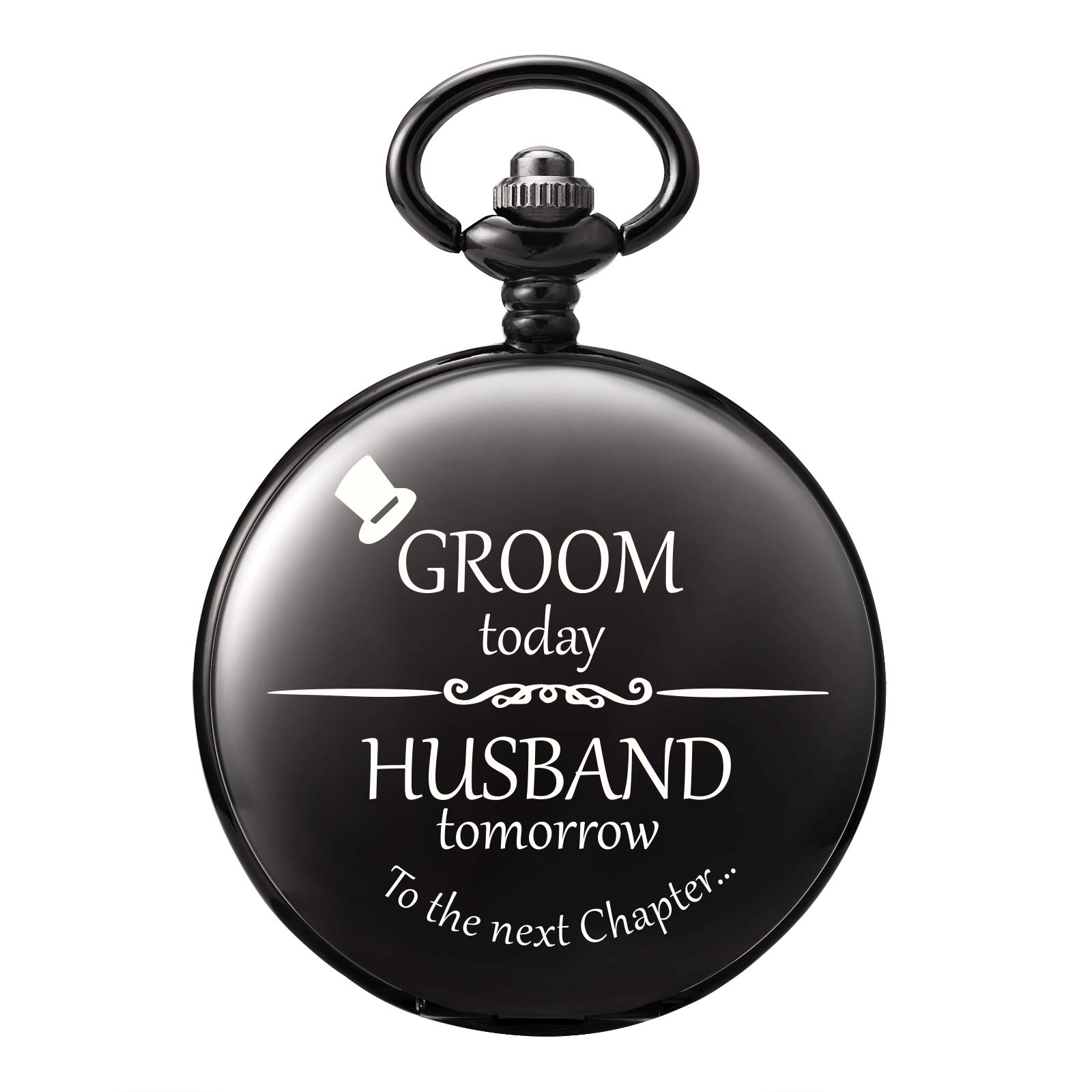 Treewetomens Engraved Pocket Watch For Groom Father Dad Of Bride
