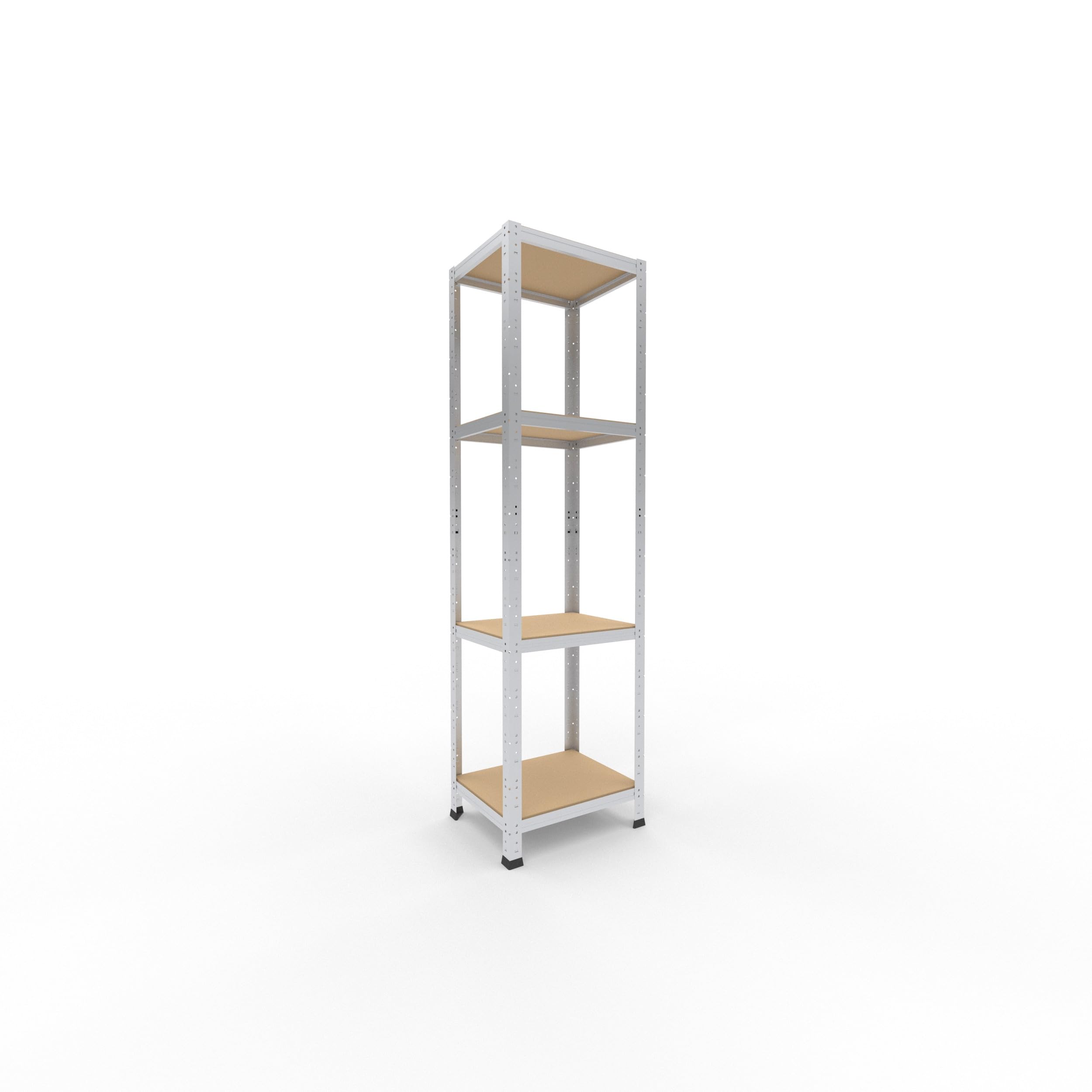 shelfplaza® 180x50x40cm Home Schwerlastregal verzinkt/Metallregal mit 4 Böden/Kellerregal Metall, Garagenregal, Werkstattregal oder Regal Lagerregal/Steckregal Metall mit 175kg Tragkraft