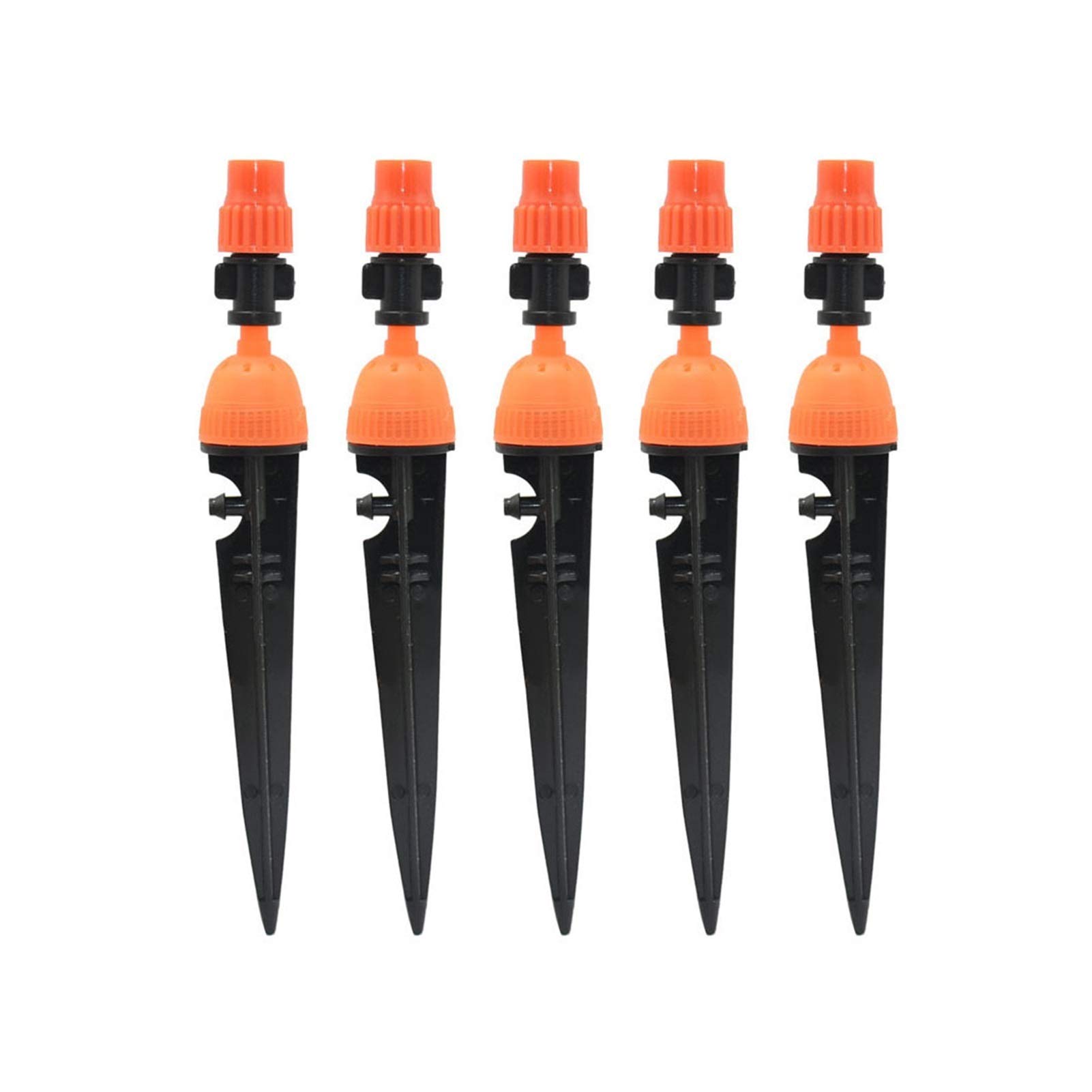Kit de manguera de rociadores de plantas 50 rociadores de naranja de 360 ​​grados, ajustables, con soporte de boquillas de neblina de gotero, para irrigación de jardín (Color : B)