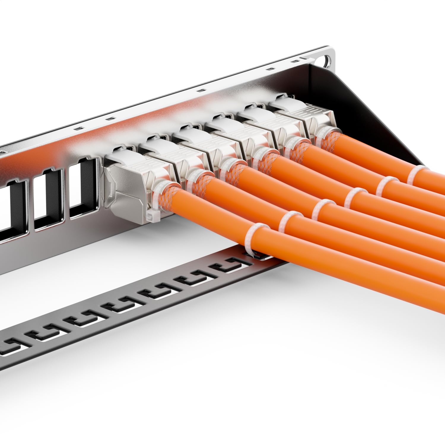deleyCON 24 Puertos CAT 8 Patch Panel Set Panel de Distribución 19" Pulgadas 1U + 24x RJ45 Keystone Jack Módulo CAT8 40 Gbit/s 2000 MHz Compatible con Cable de Instalación CAT7 CAT-8 Ethernet