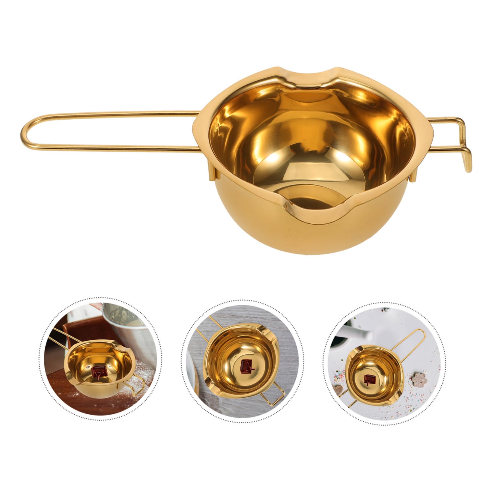 FELTECHELECTR Cheese Butter Chocolate Melting Pot Double Boiler for Candle Making Cooking and Candy Compact Design Easy Pour Spouts for Home Kitchen Use