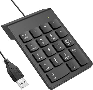 USB Number Pads, Numeric Keypad, Numpad, 10 Key Keyboard Number Pad for Laptop Desktop Computer PC, Suit Financial Accounting, Calculate Office Travel & Home