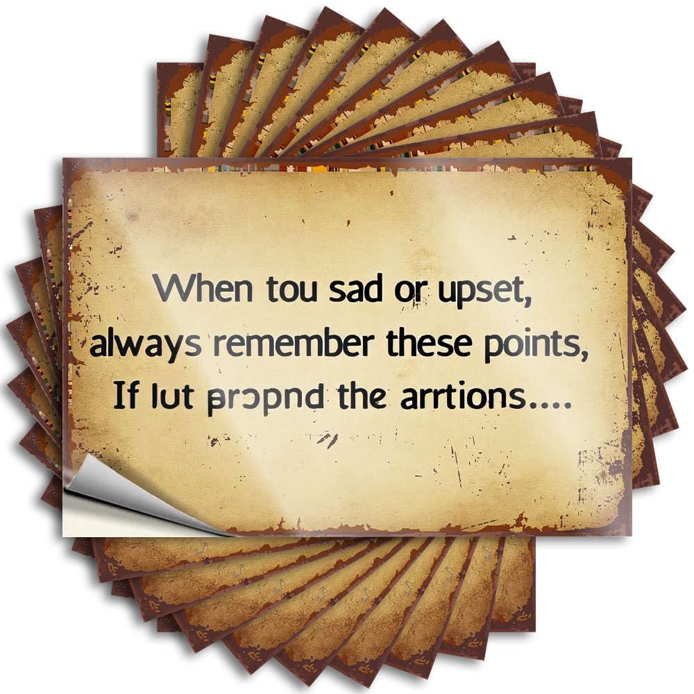 Fluffy, Decal Cover When Sad Or Upset, Remember These Points | Football Room Decor for Men(8X12CM)