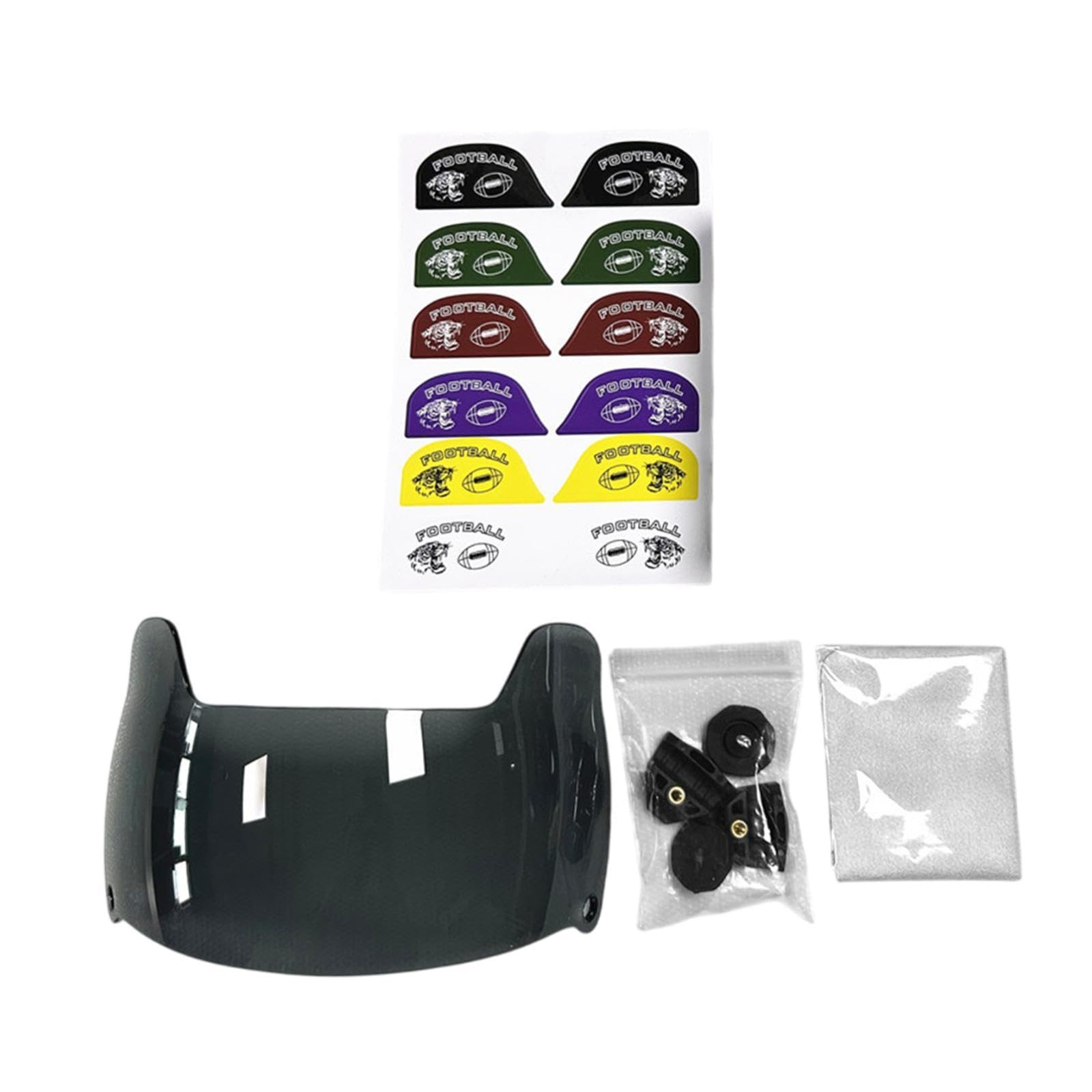 Amagogo American Football Visor Rugby Visor Sonnenschutz Eyewear Professional für Erwachsene Jugendfußballhelme Gesichtsmaske