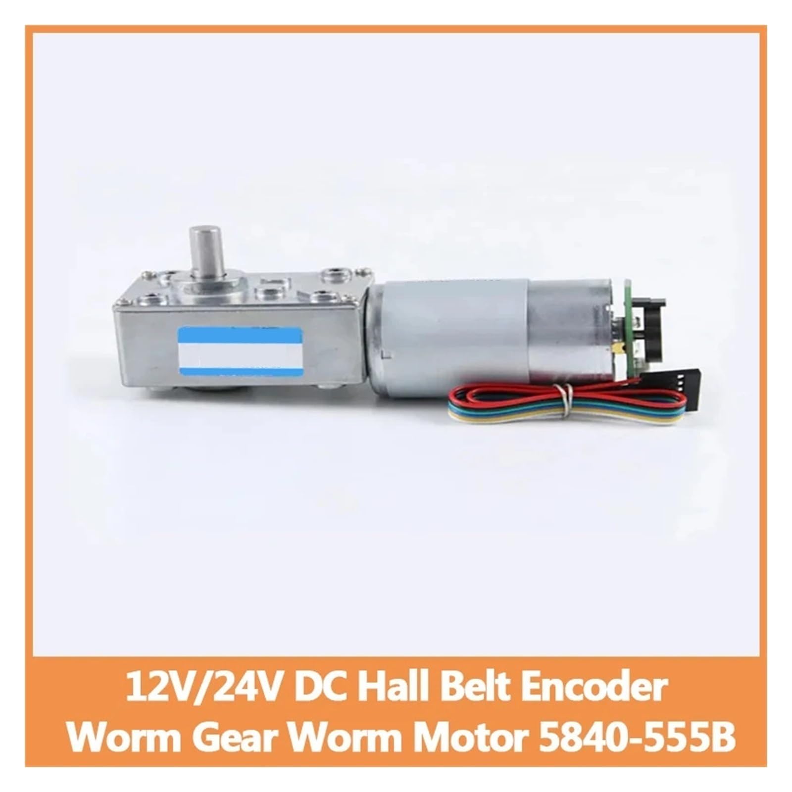 Planetengetriebe Untersetzungsgetriebe 12 V/24 V DC-Encoder-Schneckengetriebe-Schneckenmotor, Metallgetriebemotor mit einstellbarer Geschwindigkeit(160RPM,12V Motorand Bracket)