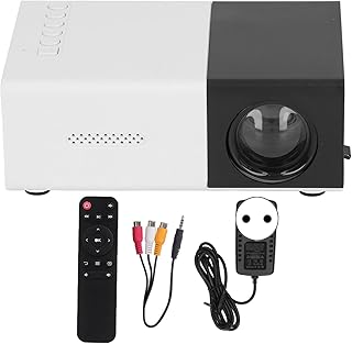 Mini Projector, Mini Projector Built in Speakers Diffuse Reflection Imaging Black 1080P Portable Movie Projector 100‑240V(US Plug)