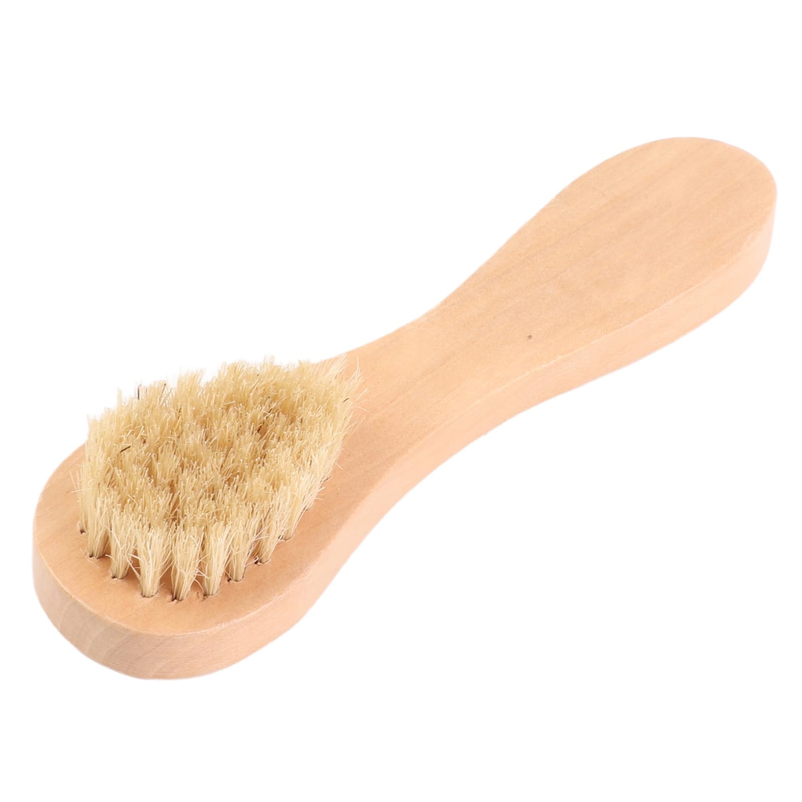 Exfoliating Facial Cleanser Brush Wooden Skin Care Tool Soft Bristle Scrubber Massage Brush for Eyebrow Neck Body Care (180 Letters) - Image 2