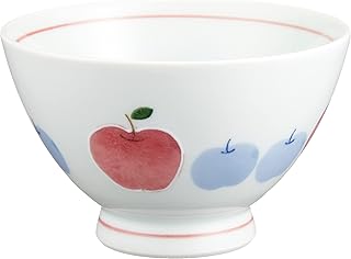 Okugawa Pottery 248078 Hasami Ware Rice Bowl, Small, Apple, Red, Product Size: Approx. 4.3 x 4.3 x 2.7 inches (11 x 11 x 6.8 cm)