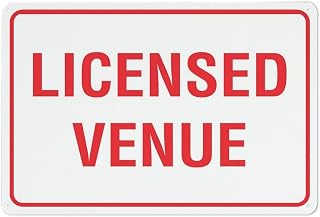 Licensed Venue Sign Safety for Indoor Outdoor Use, Metal Sign 8x12 Inch