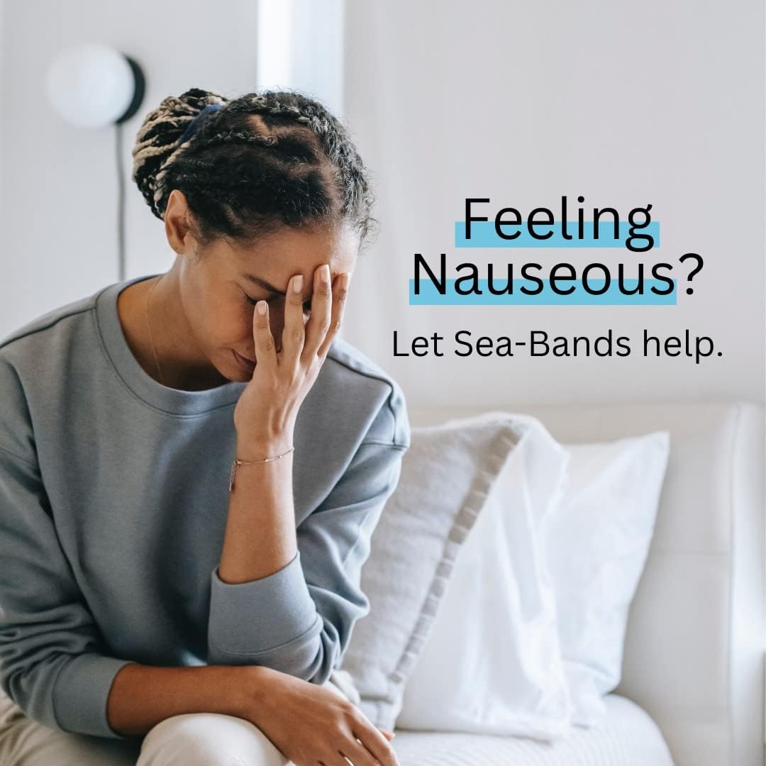 Sea-Band Anti-Nausea Ginger Gum For Motion & Pregnancy Morning Sickness, 24 Count : Health & Household