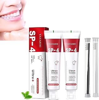 Sip-4 Toothpaste, Yayashi Sp-4 Toothpaste, Sp-4 Probiotic Toothpaste, Sp-4 Effectively removes Dirt and Keeps Fresh,Let You Have a Happy Mood（2PCS-Red） (2PCS)