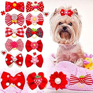 30PCS15PAIRS-Dog-Hair-Bows-with-Rubber-Bands-Puppy-Hair-Bowknot-Top-Knot-Elastic-Red-for-Girl-Female-Doggy-Cat-Rabbit-Poodle-Pet-Animal-Grooming-Accessories-Attachment - Cucciolini Doodles   30PCS15PAIRS-Dog-Hair-Bows-with-Rubber-Bands-Puppy-Hair-Bowknot-Top-Knot-Elastic-Red-for-Girl-Female-Doggy-Cat-Rabbit-Poodle-Pet-Animal-Grooming-Accessories-Attachment