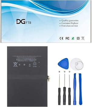 DGFTB A1664 Tablet Battery Replacement Compatible for iPad Pro 9.7 2016 Edition Version Series A1673 A1674 A1675 3.82V 27.91Whr/7306mAh with Installation Tools New