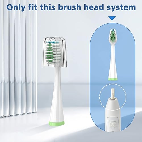 Miniatura 3 de Cabezales de cepillo de dientes de repuesto para AquaSonic Duo Series, 5 cabezales de cepillo blancos y 5 negros con tapas