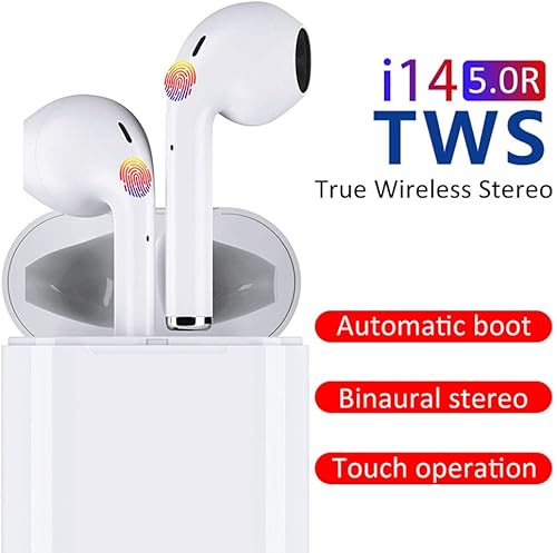 Cuffie Bluetooth con Microfono i14 TWS Bluetooth 5 0 Mini Stereo Stereo riduzione del Rumore Antiscivolo Sport Palestra Auricolari Auricolare per iOS Android Cuffie Bluetooth con Microfono i14 TWS Bluetooth 5 0 Mini Stereo Stereo riduzione del Rumore Antiscivolo Sport Palestra Auricolari Auricolare per iOS Android