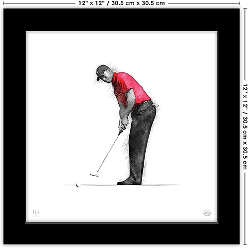 Miniatura 6 de Trends International Gallery Pops Tiger Woods - Arte de pared Putting, versión enmarcada negra, 12 x 12 pulgadas