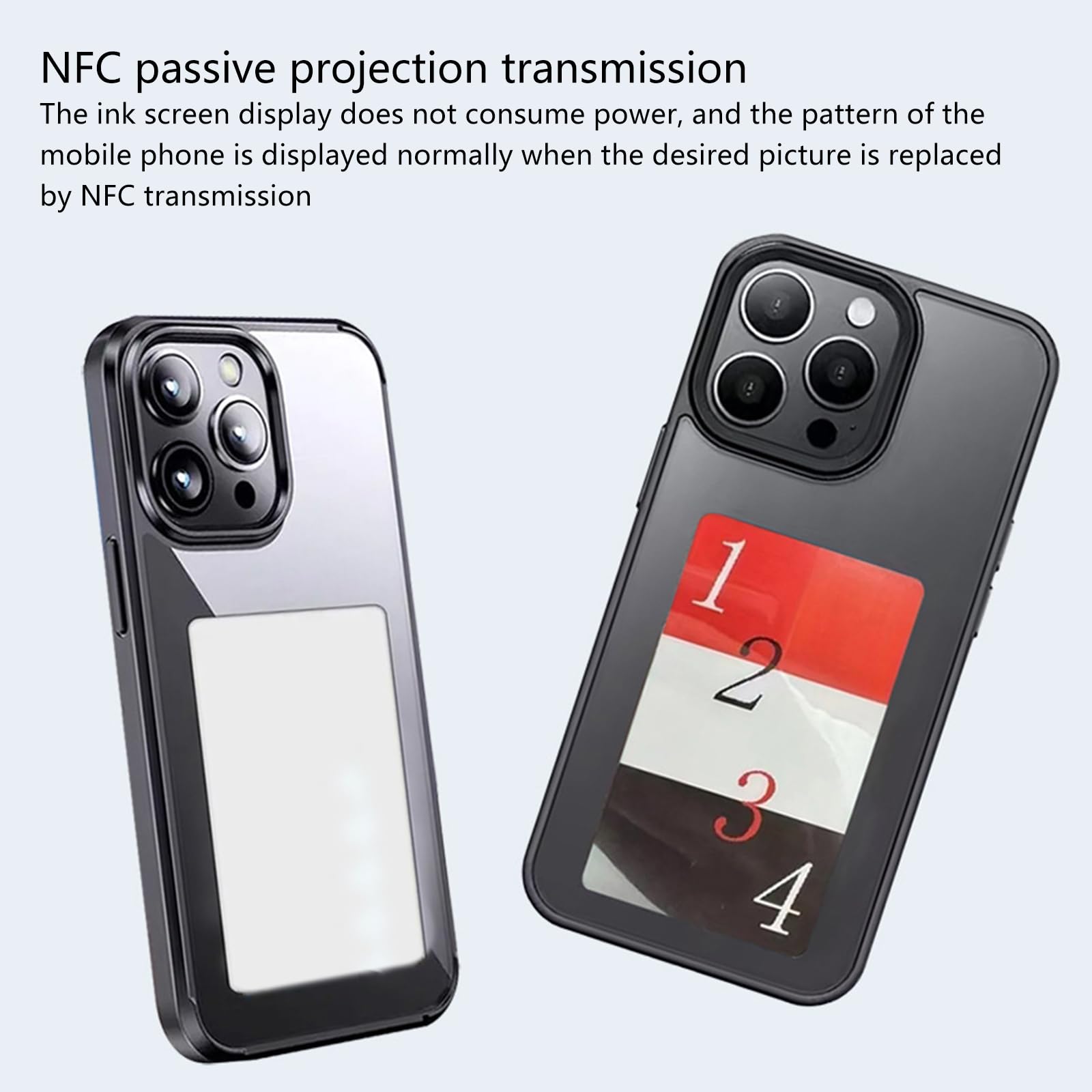 ZwaitL Custodia Protettiva per Custodia per Telefono con Display Inks con condivisione dello Schermo Esperienza condivisione Dati Senza interruzioni, Custodia per Smartphone per utenti alla