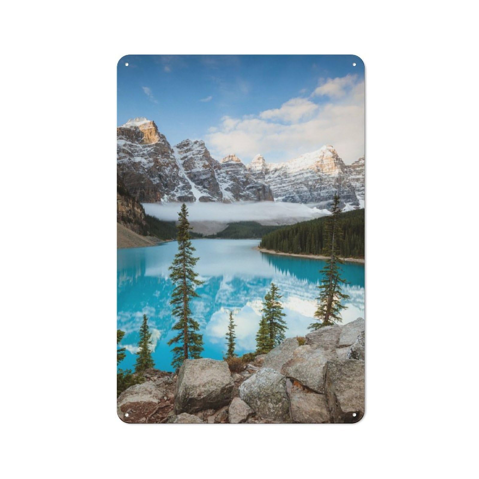 Iconic Moraine Lake Banff Retro Metal Wall Decor 30x20cm, Metal Wall Art Sign for Living Room, Hallway, Kitchen Or Cafe