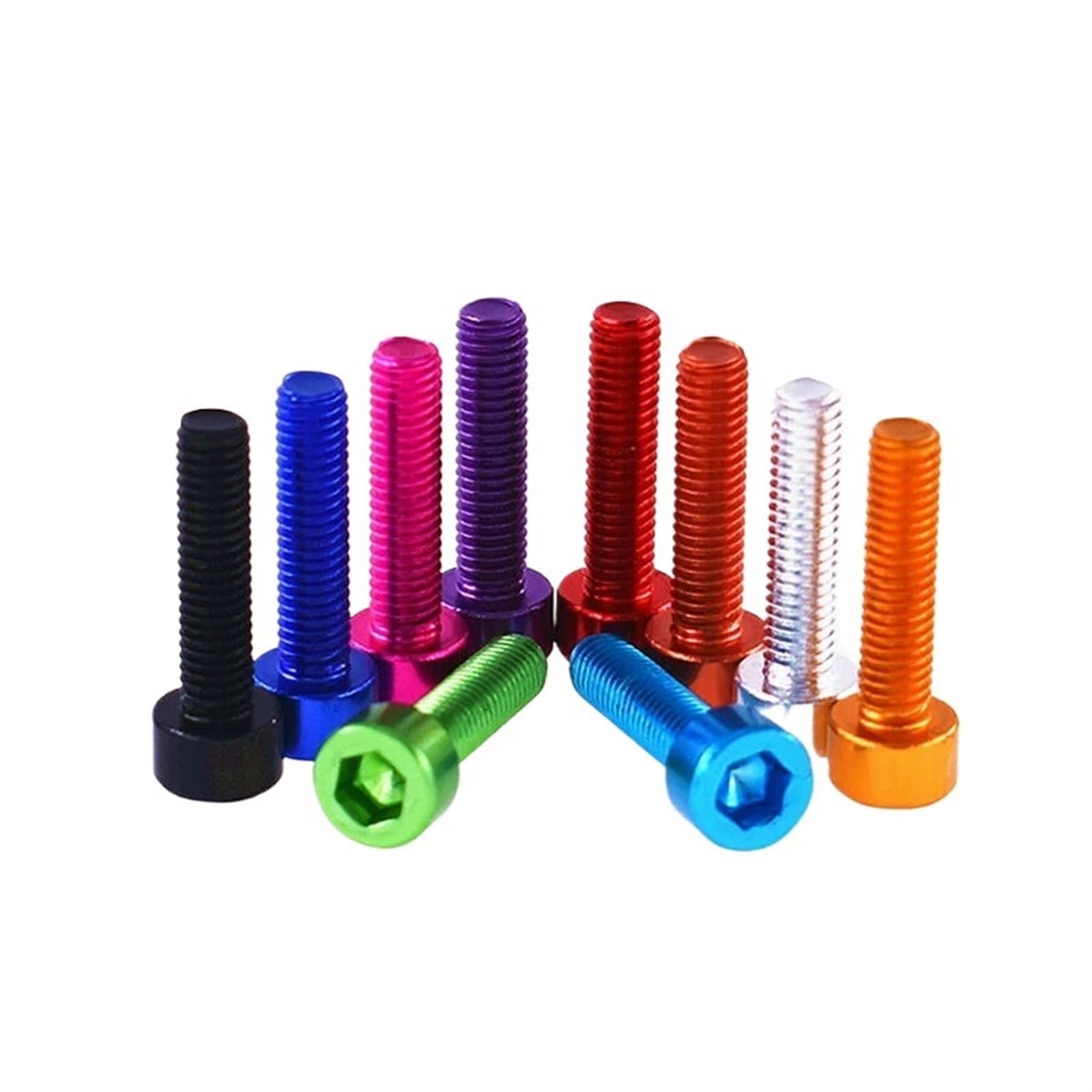 WUUKEPSG Hex Hexagon Socket Cap Head Screw Bolts,Colourful Aluminumy/Sier/M5 * 30Mm