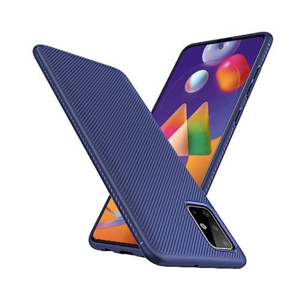 Winble Back Cover for Samsung M31s Back Cover Case Twill Pattern Oblique Texture Shock Proof Slim Carbon Fiber Silicone Back Cover for Samsung Galaxy M31s (Blue) (B0CYTCGRR4) Amazon Price History, Amazon Price Tracker