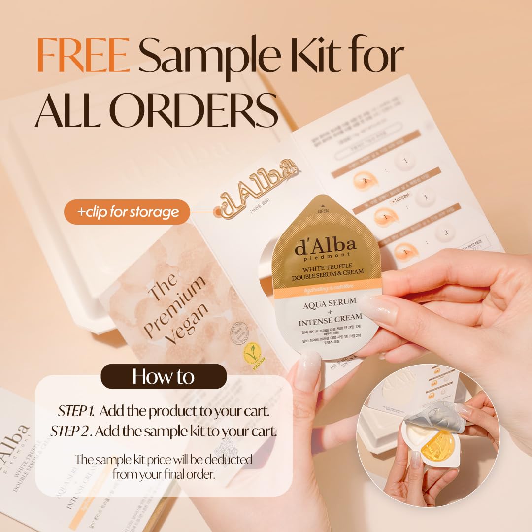 d'alba Italian White Truffle Double Serum & Cream, Vegan Skincare, 2-in-1 Face Moisturizer, Vegan Collagen - Image 2