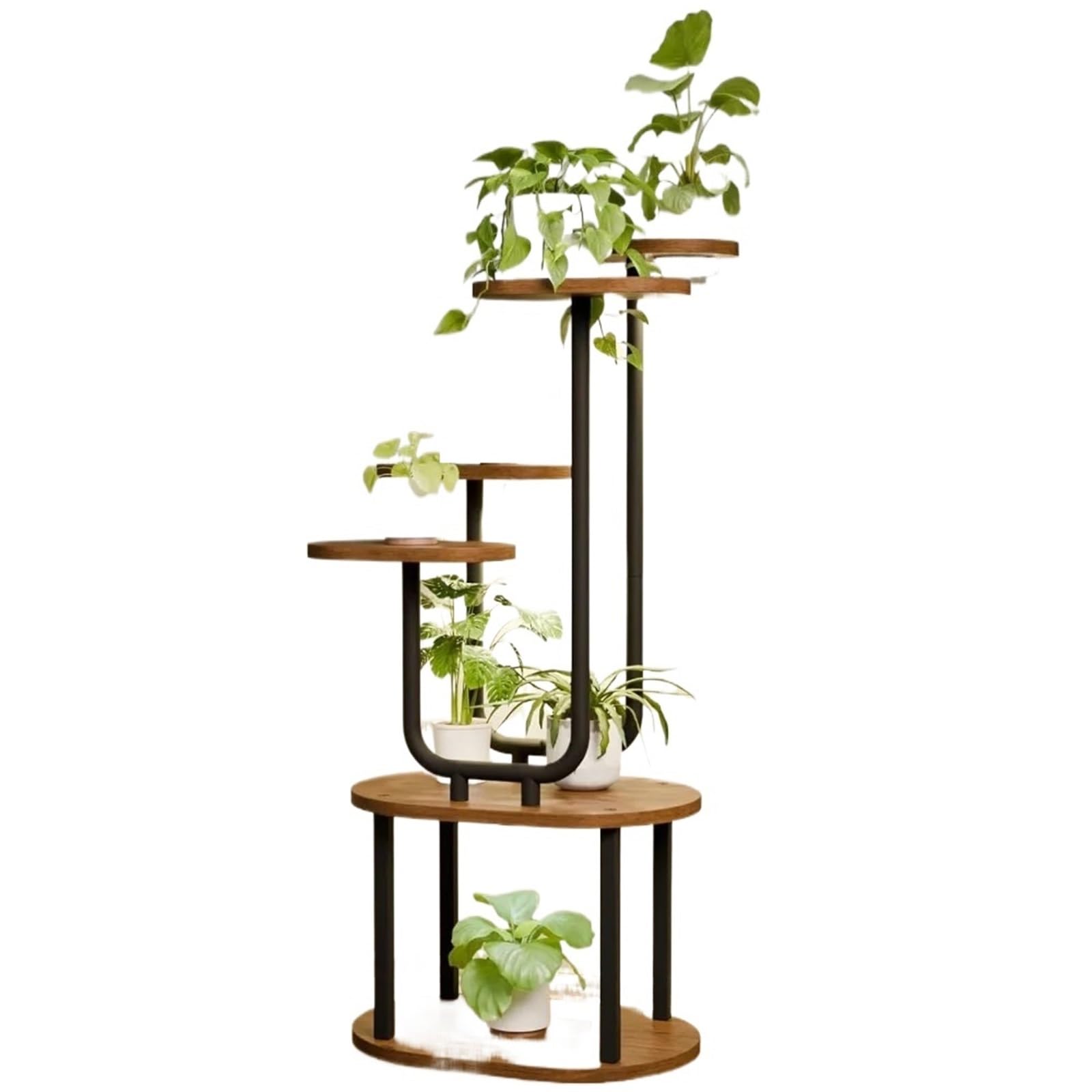 LINYpA66 Plant Stand Indoor Plant Stand Indoor, 6 Tier 38.6″ Tall Metal Shelf for Multiple Plants, Shelves