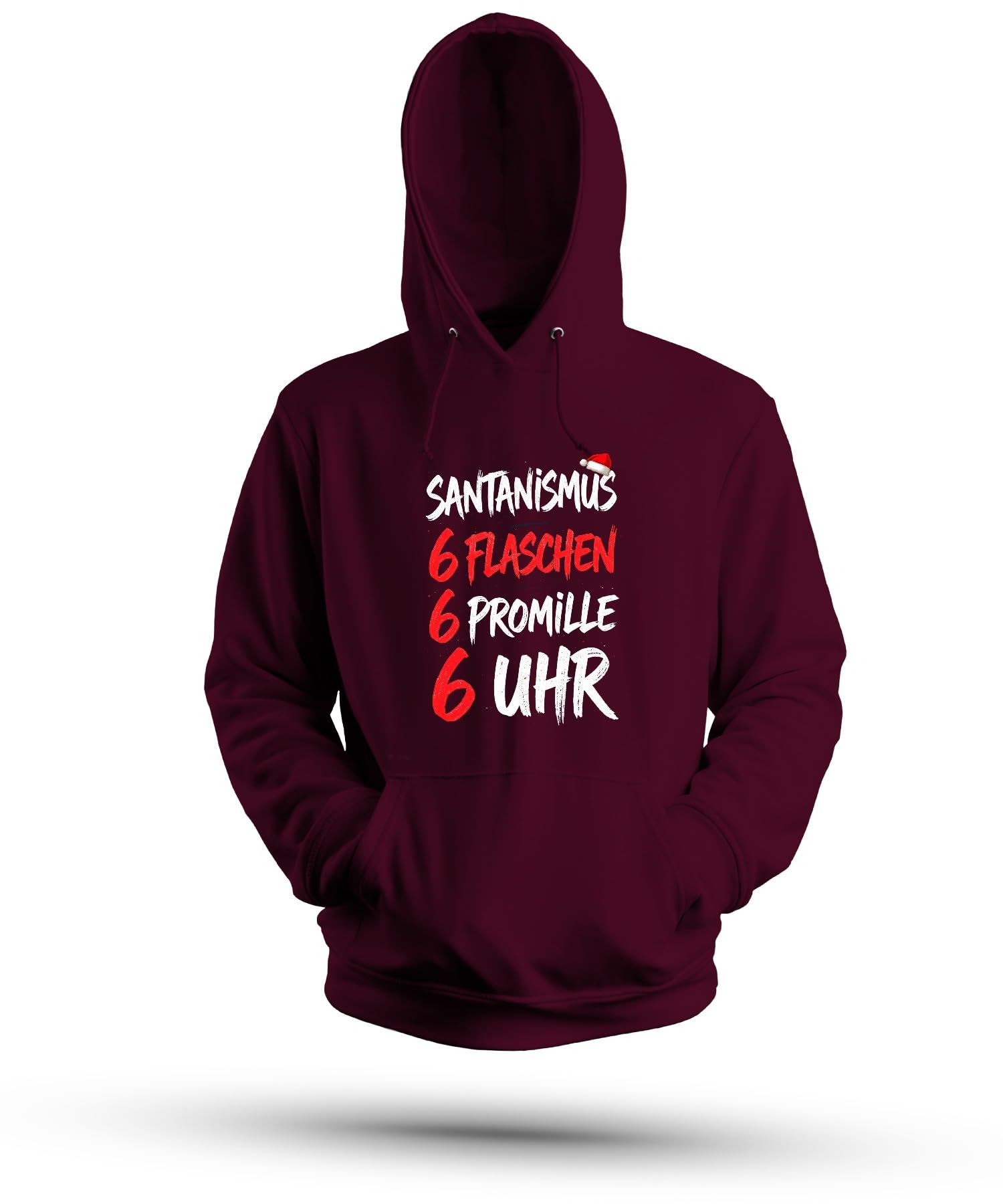 Santanizm 6 butelek 6 promili zabawny prezent na Boże Narodzenie Unisex bluza z kapturem