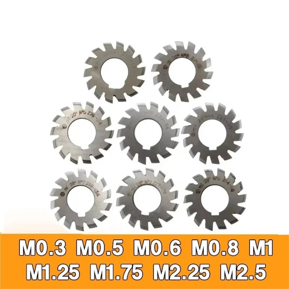 PA20 HSS Disco Fresa para Engranaje Recto M0.5 M0.6 M0.8 1 Pieza