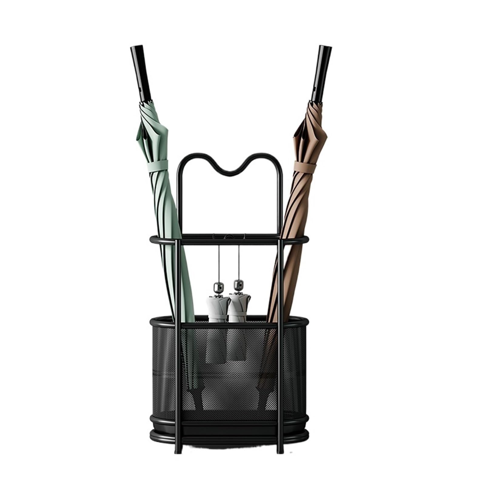 Support de porte-parapluie en métal robuste, organisateur haut de gamme pour foyer