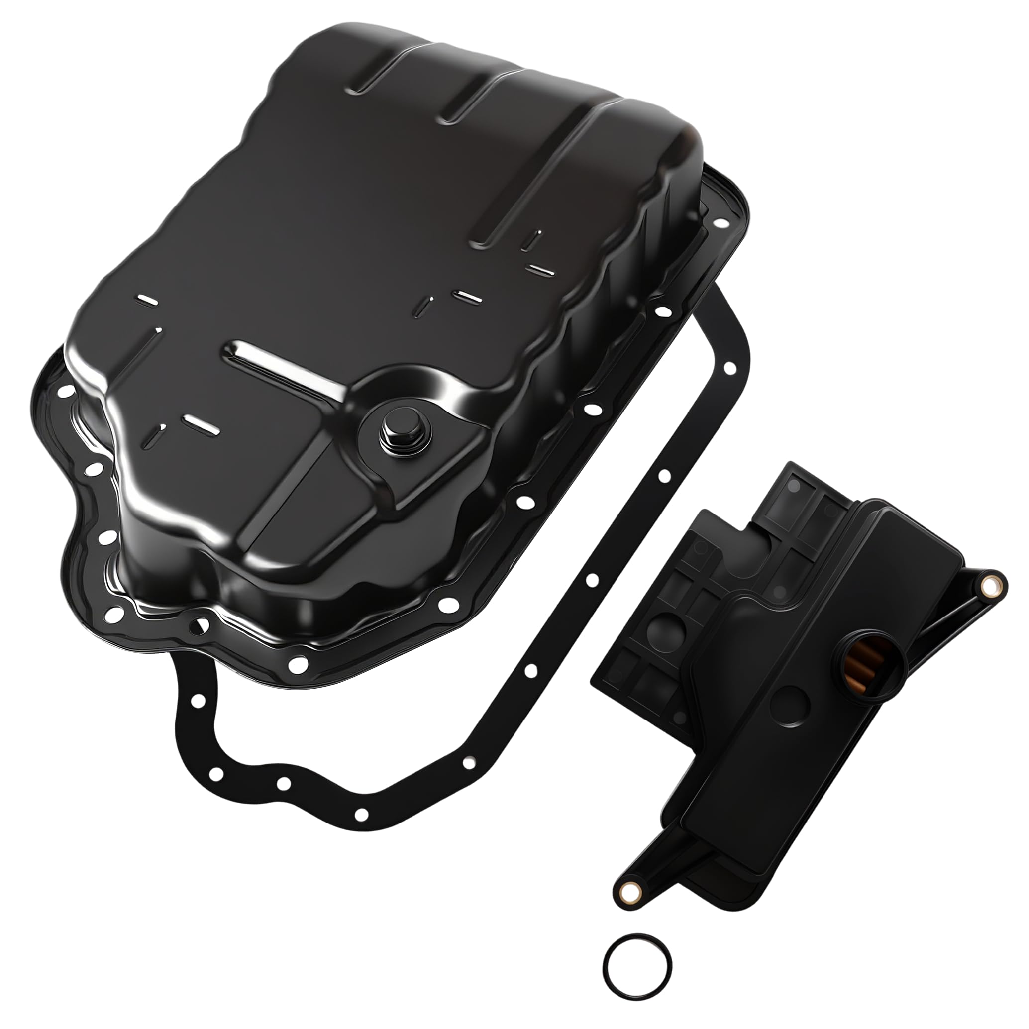 Riyhch Transmission Oil Pan with Gasket, Drain Plug & Transmission Filter, for Toyota Camry 10-13, for Highlander 09-10/14-18, for Rav4 13-18, for